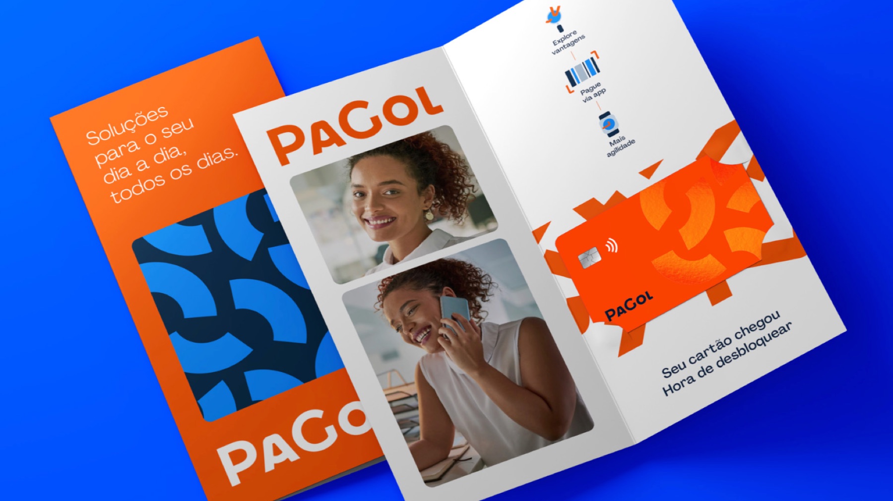 Printed material from the brand guidelines