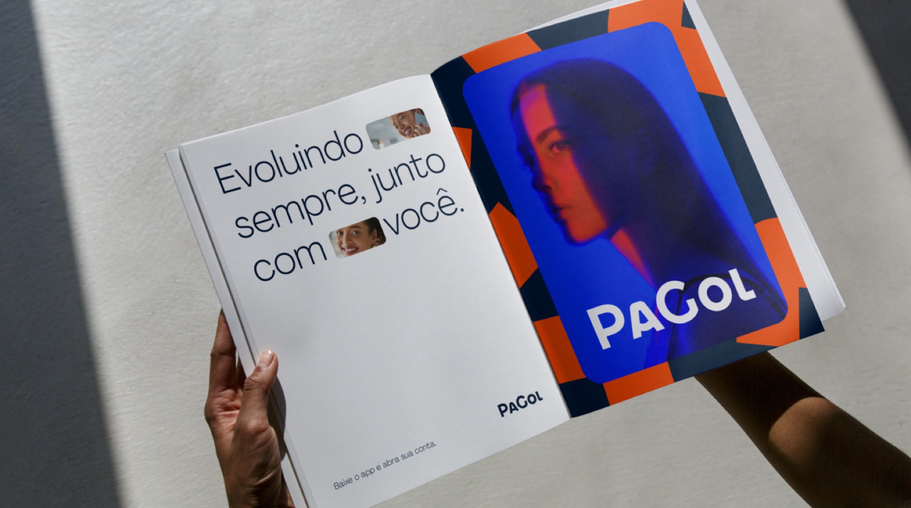 Magazine ad from the brand guidelines